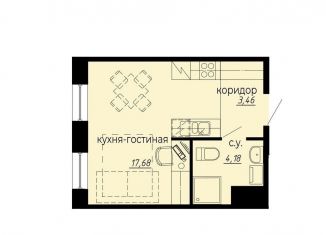 Продам квартиру студию, 25.3 м2, Санкт-Петербург, метро Академическая