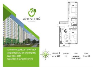 Продажа 2-комнатной квартиры, 63.4 м2, Тверь, улица Сергея Лоскутова, 2, ЖК Мичуринский