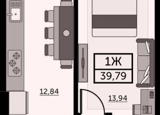 Продам 1-комнатную квартиру, 39.6 м2, Ростов-на-Дону, ЖК Сердце Ростова 2, улица Ларина, 45с11