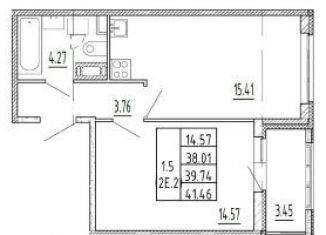 Продам 1-комнатную квартиру, 41.5 м2, Санкт-Петербург, Приморский район, Арцеуловская аллея, 7к2