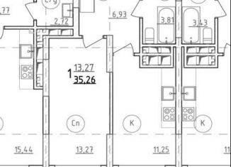 Продаю однокомнатную квартиру, 35.2 м2, Республика Башкортостан, улица Николая Ковалёва, 1