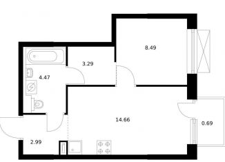 Продаю 1-ком. квартиру, 34.6 м2, Владивосток