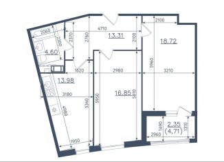 2-ком. квартира на продажу, 69.8 м2, Сестрорецк, ЖК Светлый Мир Внутри