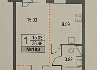 Однокомнатная квартира на продажу, 36.5 м2, Санкт-Петербург, Коломяжский проспект, 13к2, ЖК Приморский Квартал