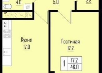 Продается однокомнатная квартира, 46 м2, Нальчик, район Хладокомбинат