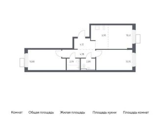 Продам 2-ком. квартиру, 59.6 м2, посёлок Жилино-1, жилой комплекс Егорово Парк, к3.1