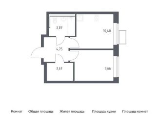 Продам 1-комнатную квартиру, 32.4 м2, Московская область, жилой комплекс Егорово Парк, к3.1