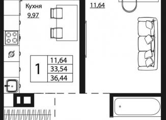 Продается 1-ком. квартира, 36.6 м2, Ростов-на-Дону