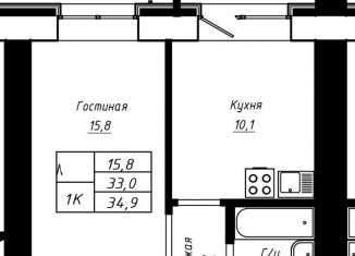 Продаю однокомнатную квартиру, 34.9 м2, Алтайский край