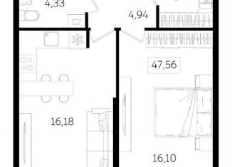 Продам 1-ком. квартиру, 48 м2, Санкт-Петербург, метро Спортивная, Петровский проспект, 22к2