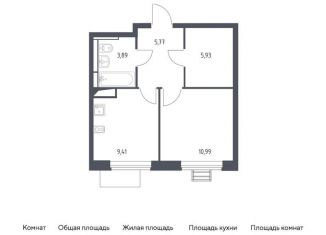 Продается 1-ком. квартира, 36 м2, село Ям, жилой комплекс Прибрежный Парк, к6.2