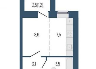 Продается квартира студия, 24.3 м2, Свердловская область