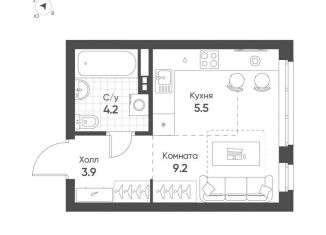 Продается квартира студия, 22.8 м2, Екатеринбург, метро Ботаническая