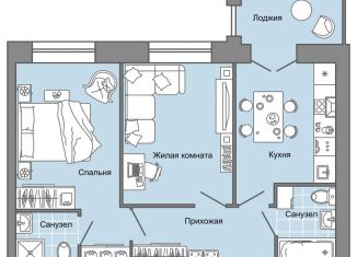 Продаю двухкомнатную квартиру, 54 м2, село Первомайский, улица Строителя Николая Шишкина, 11/2, ЖК Знак