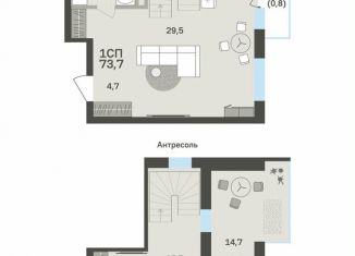 1-ком. квартира на продажу, 73.7 м2, Пермский край