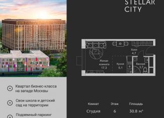 Продаю квартиру студию, 30.8 м2, Москва, метро Молодёжная