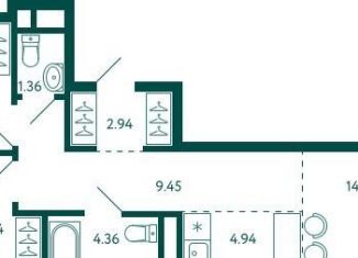 Продаю квартиру свободная планировка, 59.7 м2, Уфа