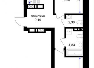 Продается 2-ком. квартира, 57 м2, Калининградская область