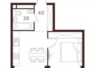 Продаю однокомнатную квартиру, 32.2 м2, Москва, станция Зорге