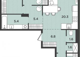 4-комнатная квартира на продажу, 79.1 м2, Архангельская область