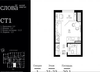 Продам квартиру студию, 20.1 м2, Астрахань, Туркестанская улица