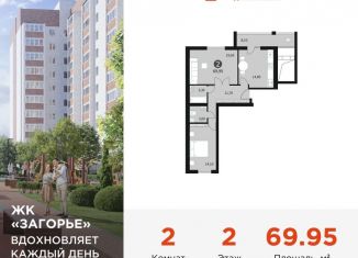 Продается двухкомнатная квартира, 70 м2, Смоленск