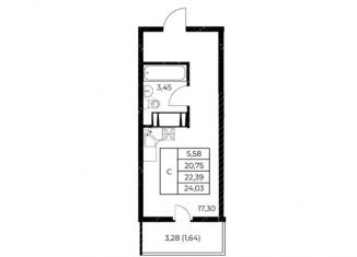 Продам квартиру студию, 24 м2, Ростов-на-Дону, улица Нансена, 99с3