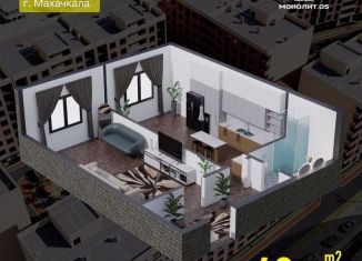 Продается 1-комнатная квартира, 49.6 м2, Махачкала, Благородная улица, 13
