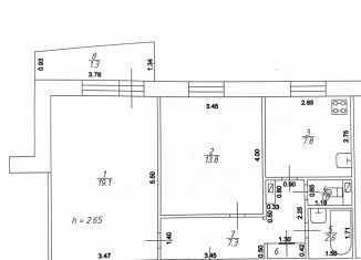 Двухкомнатная квартира на продажу, 52 м2, Татарстан, улица Кул Гали, 18