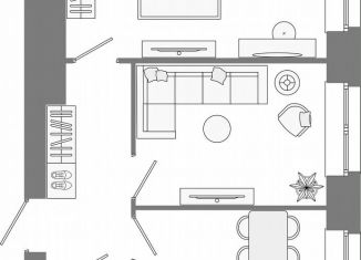 Двухкомнатная квартира на продажу, 44.4 м2, Татарстан