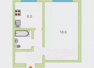 Продается 1-комнатная квартира, 32 м2, Тюмень, улица Коммунаров, 4