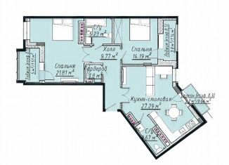 Продаю 2-комнатную квартиру, 88.8 м2, Татарстан, улица Урицкого, 1