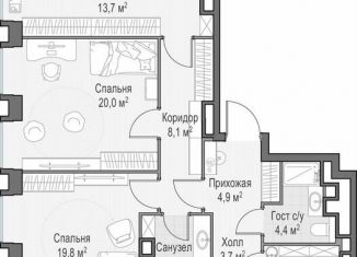 Продажа 3-ком. квартиры, 166.4 м2, Москва, метро Деловой центр
