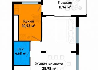 Продается однокомнатная квартира, 63.1 м2, Крым, Евпаторийская улица