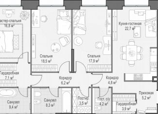 Продам 2-комнатную квартиру, 129.2 м2, Москва, метро Деловой центр