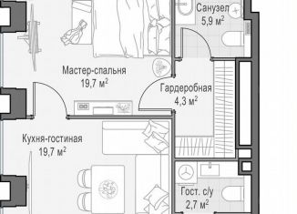 Продам 1-комнатную квартиру, 56.4 м2, Москва, метро Деловой центр