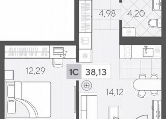 Продается 1-ком. квартира, 38.1 м2, Тюмень, Ленинский округ