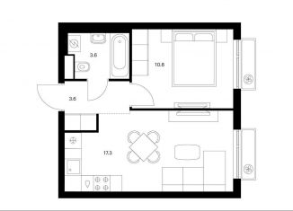 Продается 1-комнатная квартира, 35.3 м2, Санкт-Петербург, муниципальный округ Волковское