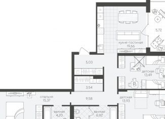 Продам 3-комнатную квартиру, 97.4 м2, Тюмень