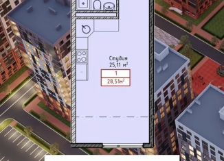 Продам квартиру студию, 29.3 м2, Махачкала, улица Даганова, 139