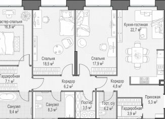 Продается 2-комнатная квартира, 129.3 м2, Москва, метро Деловой центр