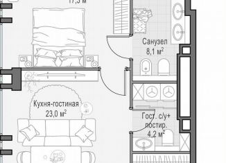 Продажа однокомнатной квартиры, 57.4 м2, Москва, метро Деловой центр