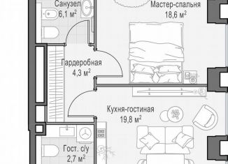 Продаю однокомнатную квартиру, 55.5 м2, Москва, метро Деловой центр