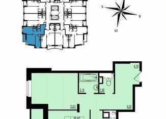 Продам двухкомнатную квартиру, 59.3 м2, Владимир, ЖК Гвардейский 2.0