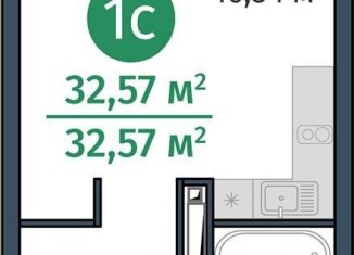 Продается квартира студия, 32.6 м2, Тюмень, Краснооктябрьская улица, 8, ЖК ДОК
