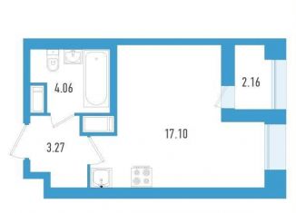 Квартира на продажу студия, 25.5 м2, Санкт-Петербург, улица Типанова, 22, улица Типанова