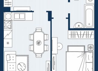 Однокомнатная квартира на продажу, 41.6 м2, Махачкала, Ленинский внутригородской район