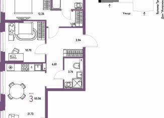 Продаю 3-ком. квартиру, 65.1 м2, Тюмень, улица Восстания
