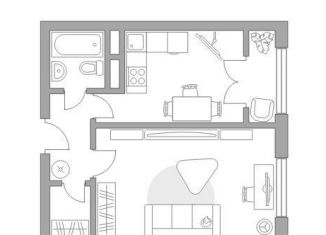 Продается однокомнатная квартира, 37.3 м2, деревня Глухово, Романовская улица, 5, ЖК Новая Рига