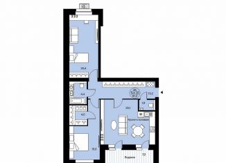 3-ком. квартира на продажу, 91.2 м2, Сыктывкар, Октябрьский проспект, 137